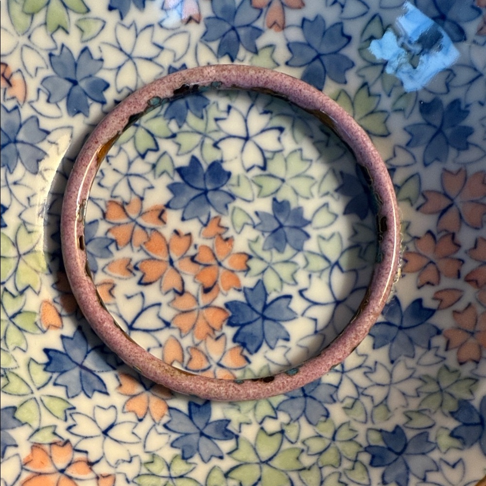 Floral Cloisonné Bangle Bracelet